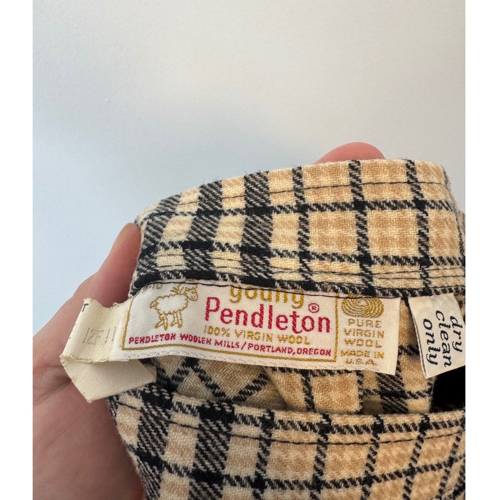 Dark Academia Young Pendleton‎ Juniors 9/10 Maxi Skirt Plaid Wool Vintage - Picture 3 of 9
